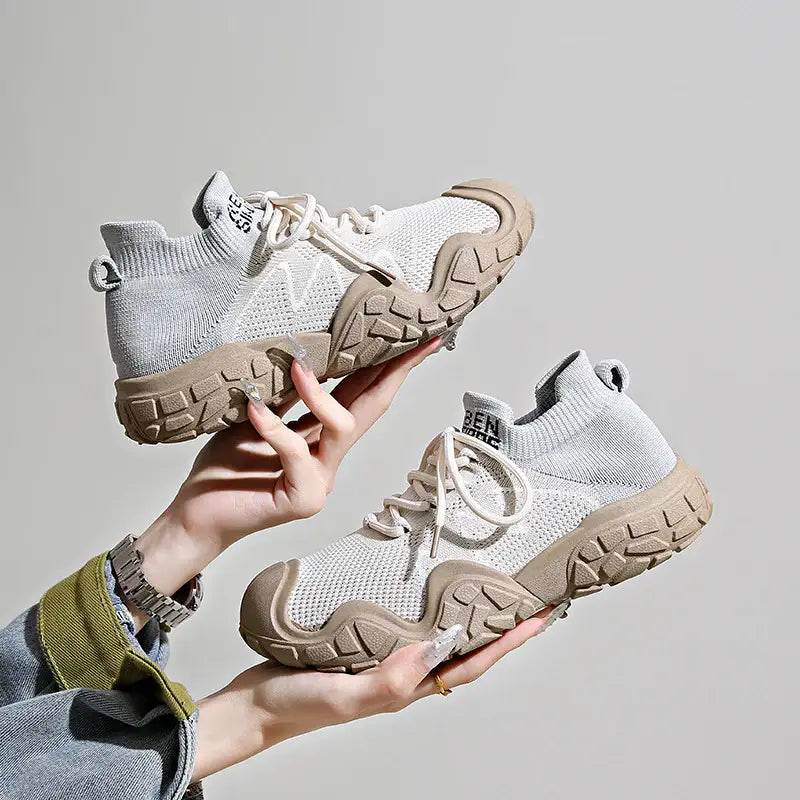 Contrast Mesh Platform Athletic - Trendsi - Flyclothing LLC