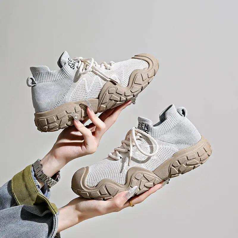 Contrast Mesh Platform Athletic - Trendsi - Flyclothing LLC