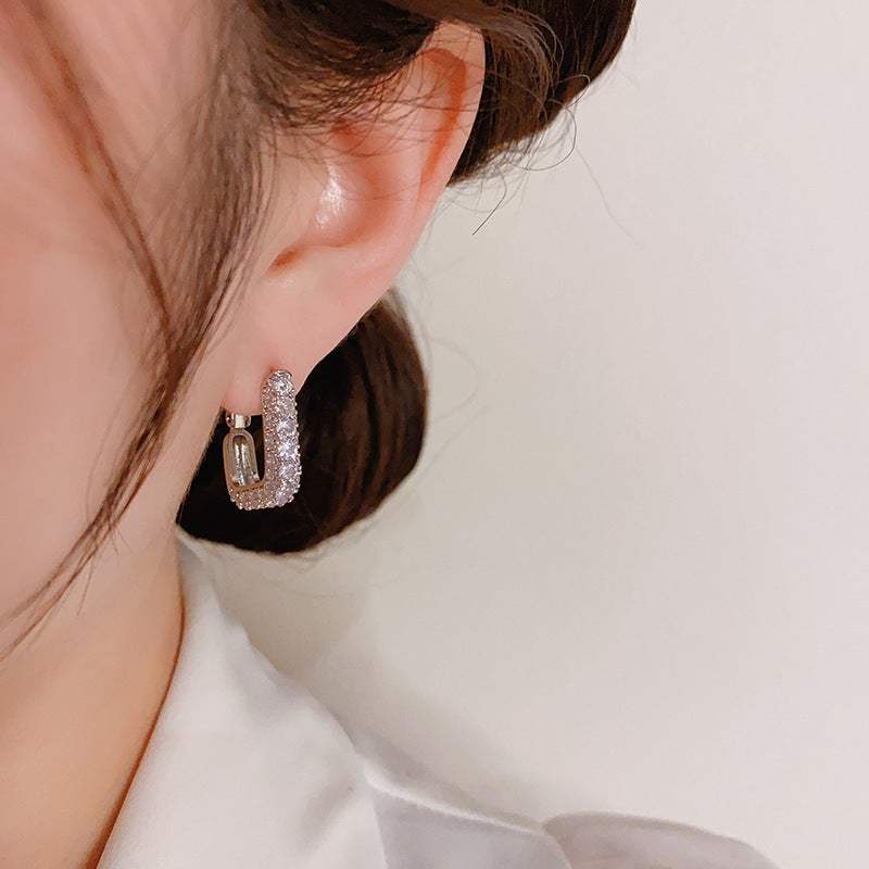Affordable Luxury Square Snap back Earrings For Women - My Store - Flyclothing LLC