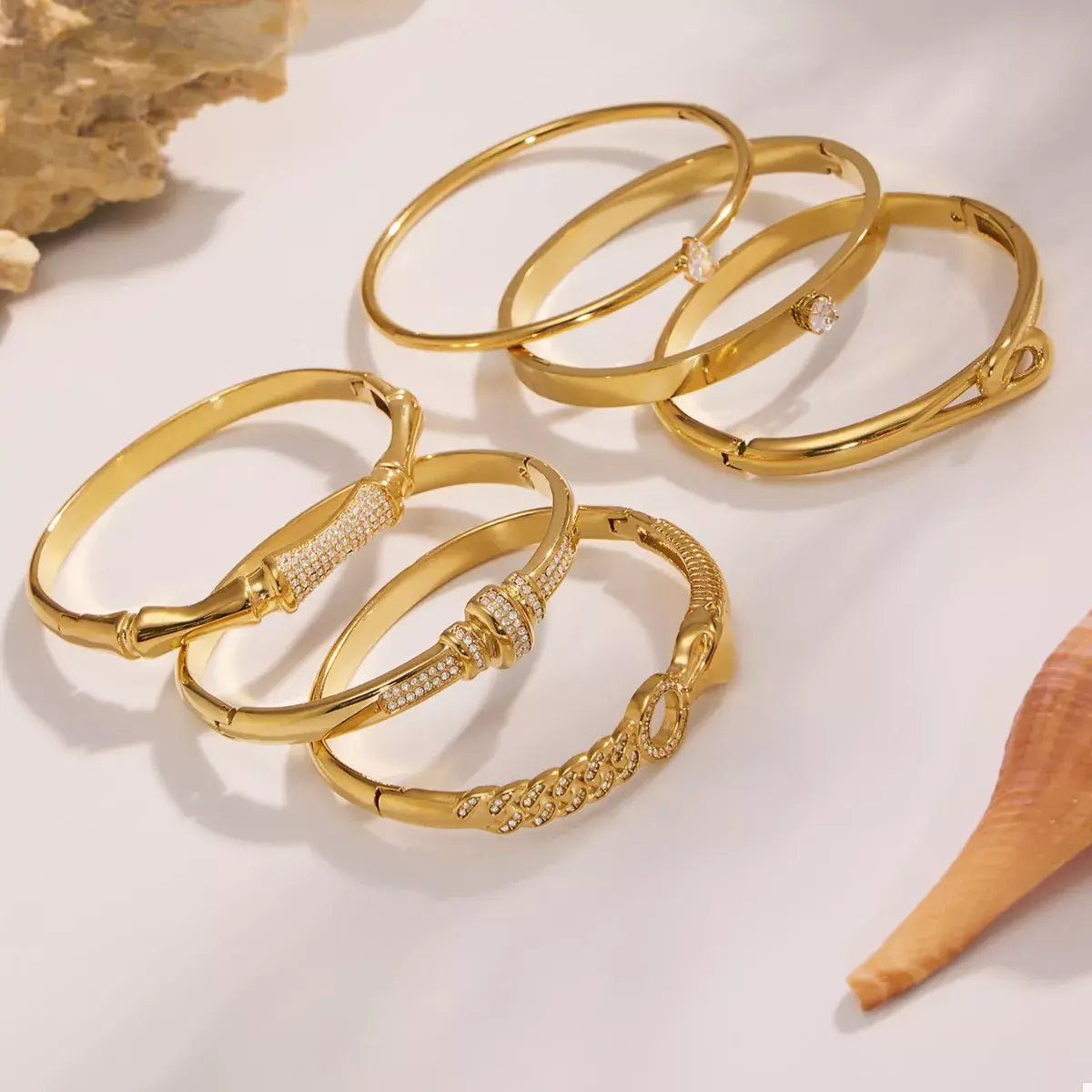 18K Gold-Plated Zircon Bracelet - Trendsi - Flyclothing LLC