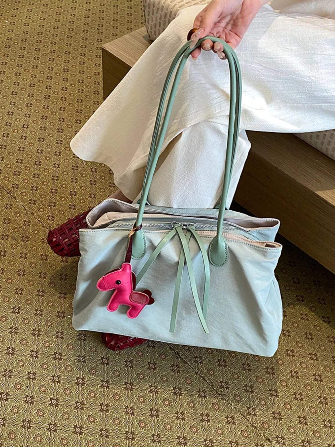 Lightweight Canvas Shoulder Bag - Trendsi - Flyclothing LLC