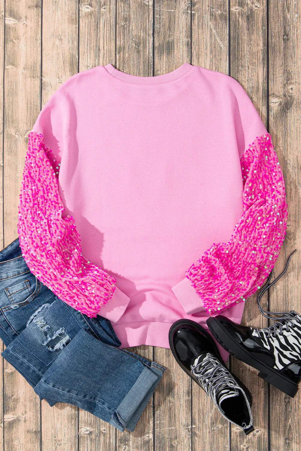 Sequin Nutcracker Dropped Shoulder Sweatshirt - Trendsi - Flyclothing LLC