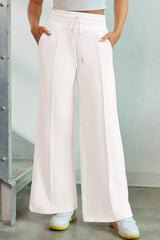 Drawstring Wide Leg Pants with Pockets - Trendsi - Flyclothing LLC