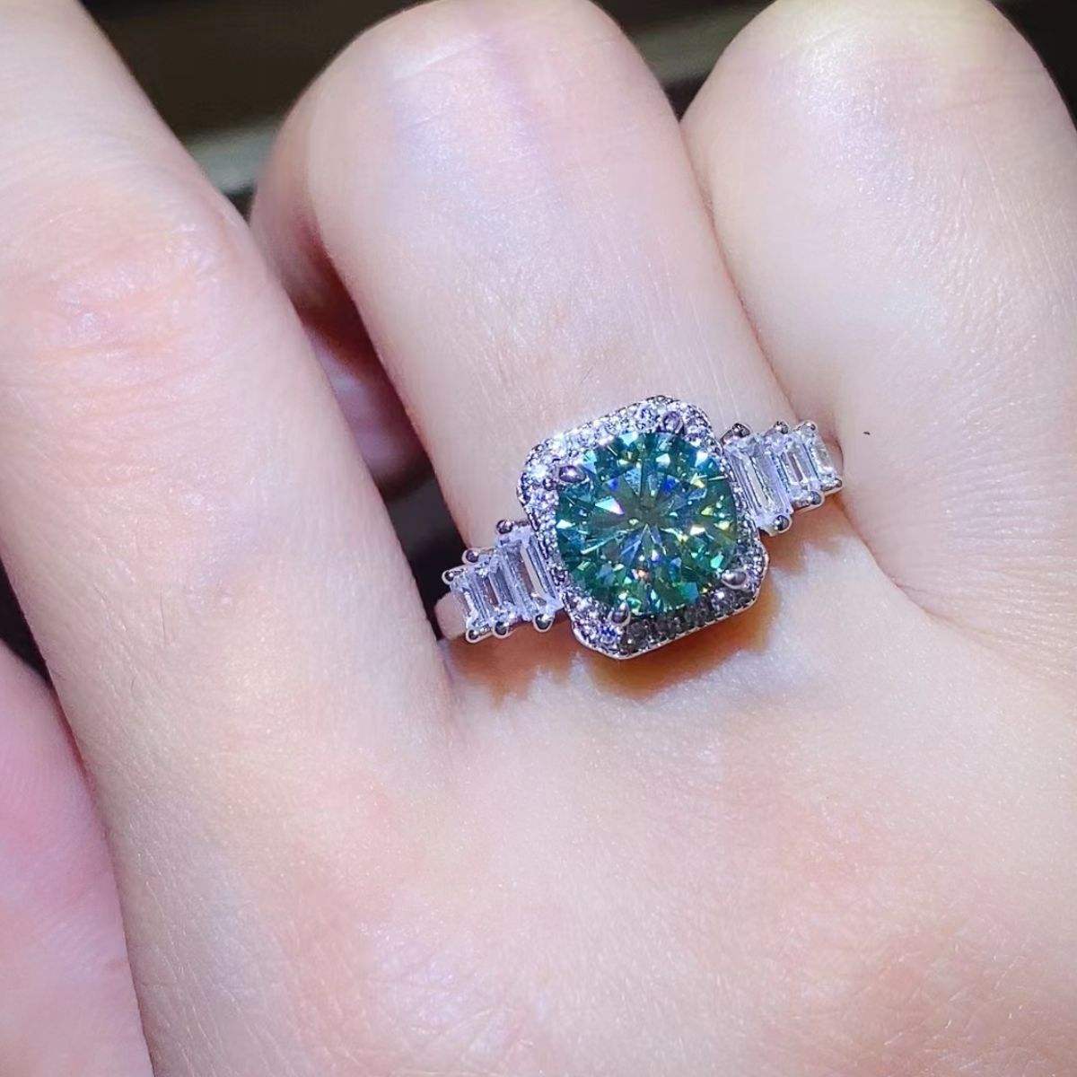 3 Carat Moissanite 925 Sterling Silver Ring - Trendsi - Flyclothing LLC