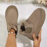 Round Toe Platform Ankle Boots - Trendsi - Flyclothing LLC
