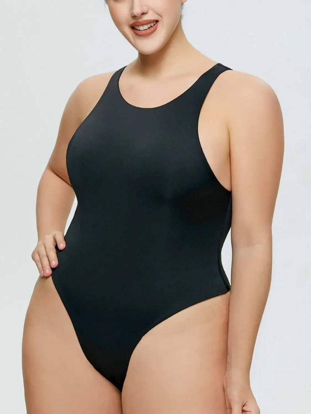 Full Size Round Neck Wide Strap Bodysuit - Trendsi - Flyclothing LLC