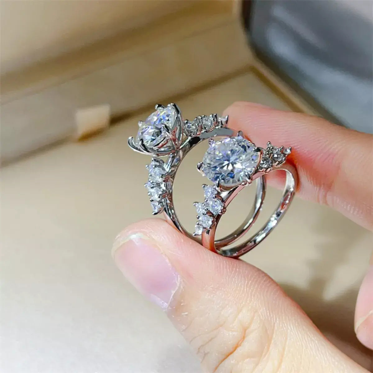 3 Carat Moissanite 925 Sterling Silver Ring - Trendsi - Flyclothing LLC