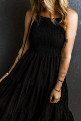 Smocked Tiered Spaghetti Strap Dress - Trendsi - Flyclothing LLC