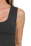Zenana Double Layered Cropped Tank Top - Trendsi