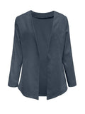 Open Front Long Sleeve Cardigan - Trendsi - Flyclothing LLC