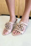 Weeboo Flower PU Leather Stiletto Heel Sandals - Trendsi - Flyclothing LLC