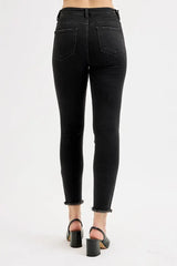 RISEN Full Size Tummy Control High Rise Adjustable Waist Skinny Jeans Plus Size - Trendsi - Flyclothing LLC