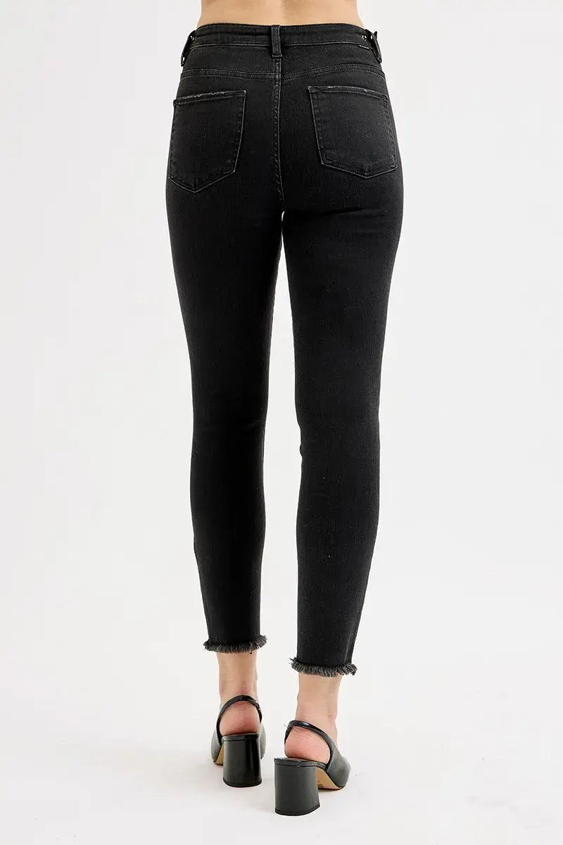 RISEN Full Size Tummy Control High Rise Adjustable Waist Skinny Jeans Plus Size - Trendsi - Flyclothing LLC