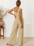 Square Neck Sleeveless Top and Pants Set - Trendsi