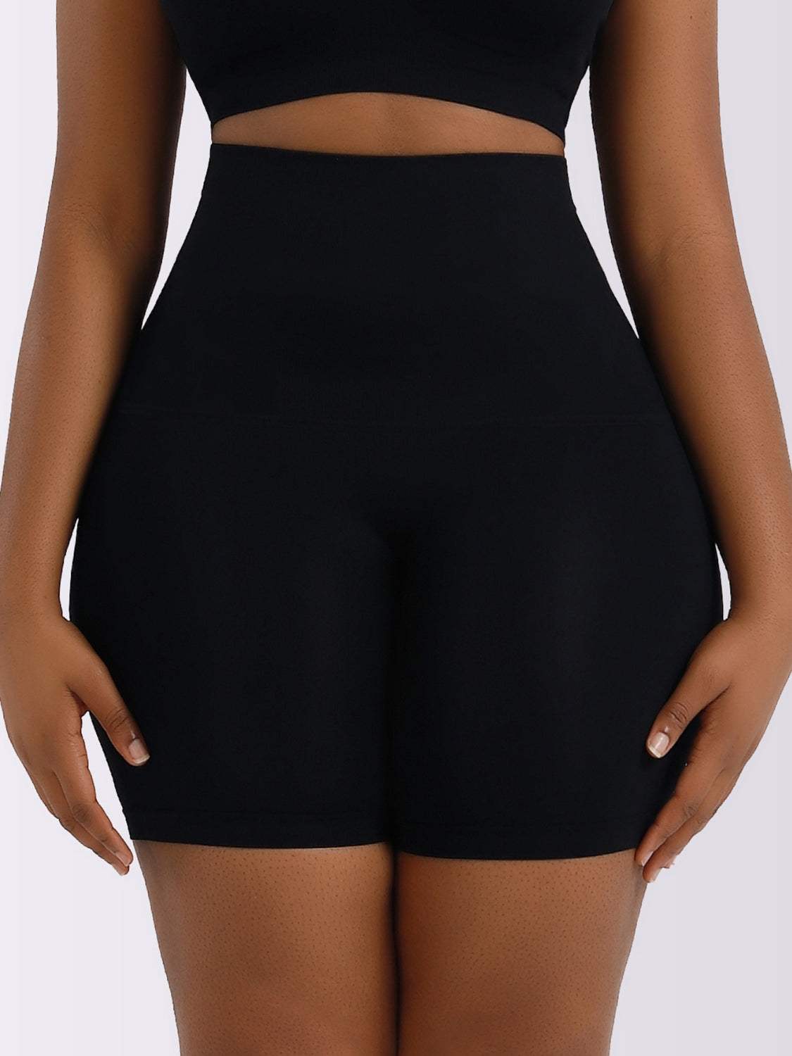 High Waist Shaping Shorts - Trendsi - Flyclothing LLC