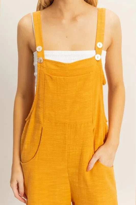 HYFVE Textured Wide Leg Overall - Trendsi - Flyclothing LLC