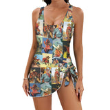 Baha Ranch Vintage Cowboy Skirted Swimsuit - Baha Ranch Western Wear - Flyclothing LLC