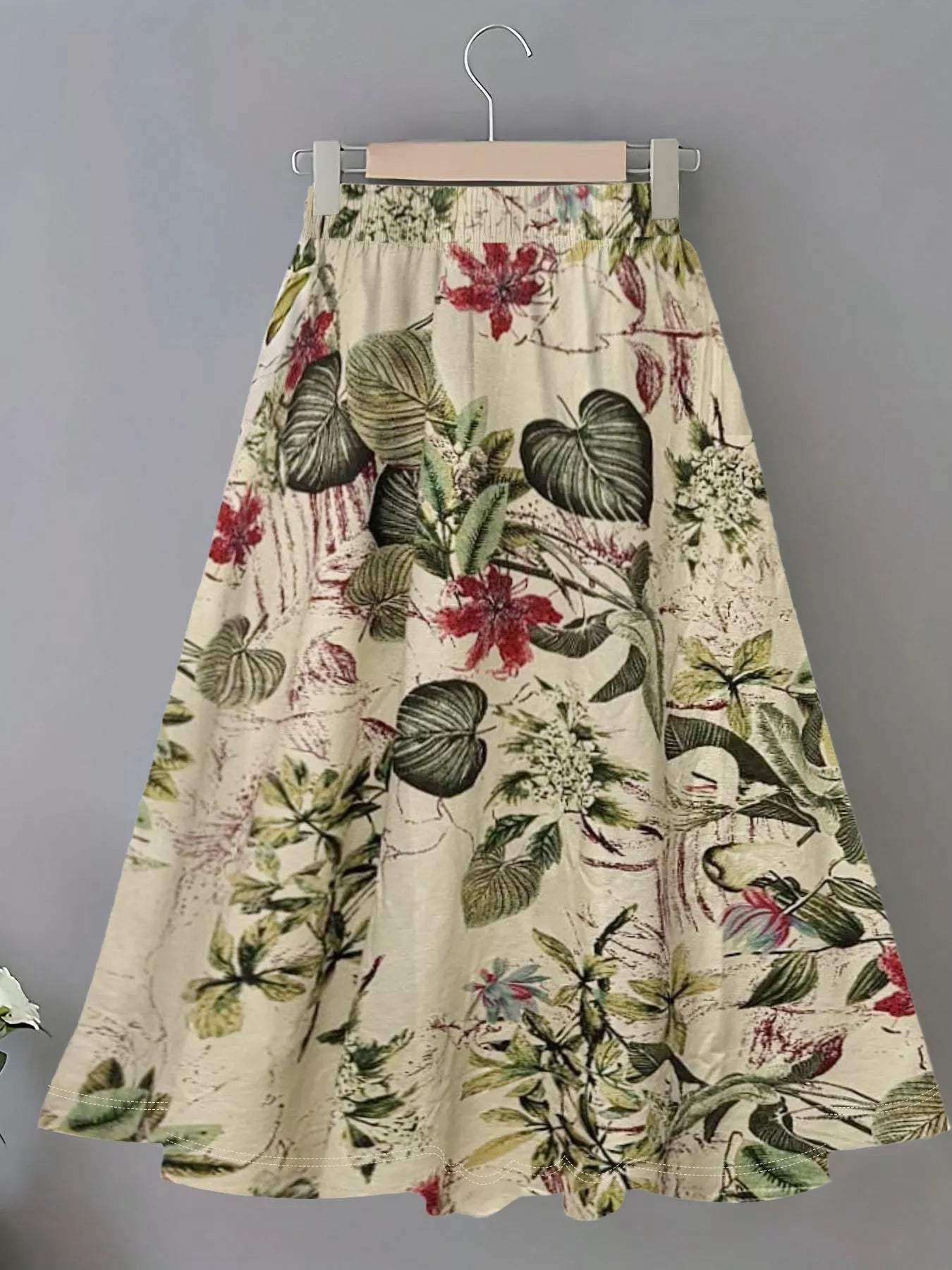 Printed Elastic Waist Skirt - Trendsi - Flyclothing LLC