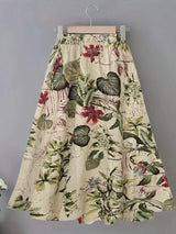 Printed Elastic Waist Skirt - Trendsi - Flyclothing LLC