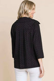 Culture Code Double Breasted Eyelet Jacket with Pockets - Trendsi - Flyclothing LLC