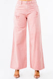 American Bazi High Waist Distressed Wide Leg Jeans - Trendsi