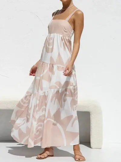 Square Neck Wide Strap Maxi Dress - Trendsi - Flyclothing LLC