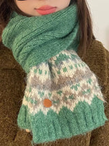 Nordic Pattern Knitted Winter Scarf - Trendsi - Flyclothing LLC