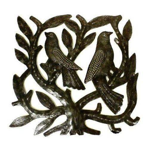 Haitian Steel Drum Tree of Life Sq 8 inch Wall Art - Croix des Bouquets - Croix des Bouquets - Flyclothing LLC