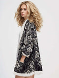 Open Front Long Sleeve Graphic Cardigan - Trendsi - Flyclothing LLC