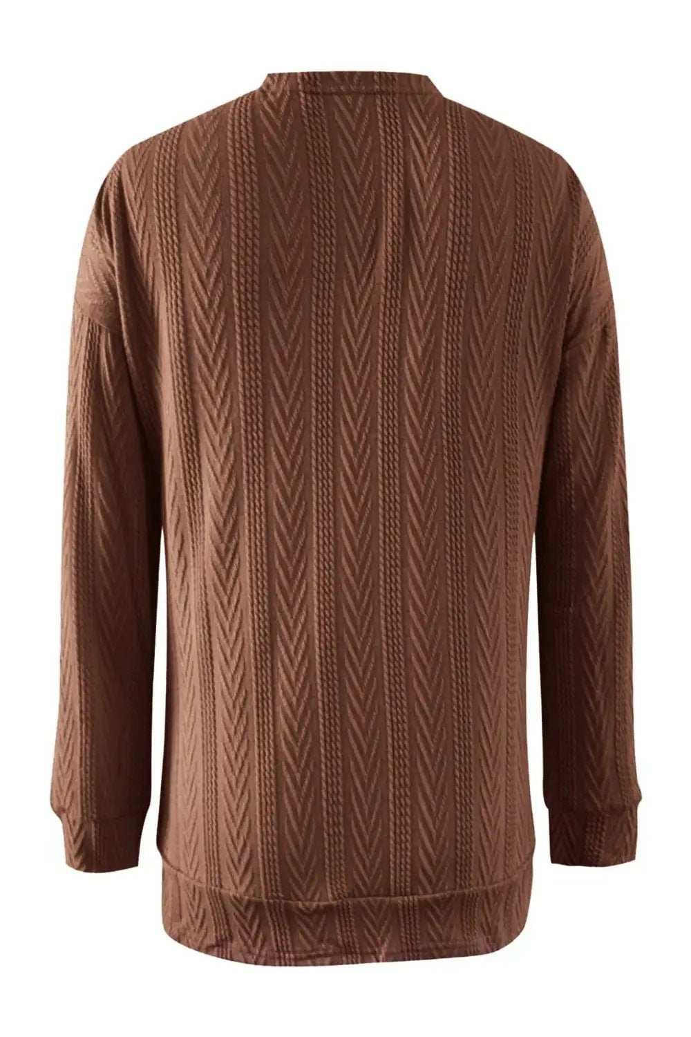 Full Size Textured Open Front Long Sleeve Cardigan - Trendsi - Flyclothing LLC