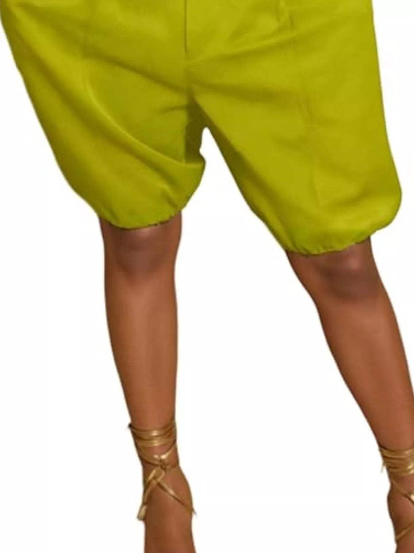 Pleated Detail High Waist Shorts - Trendsi - Flyclothing LLC