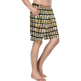 Baha Ranch Vintage Cowboy Collage Western Men's Swim Trunk Shorts - Baha Ranch Western Wear - Flyclothing LLC