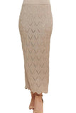 ADORA Scallop Trim Detail Knit Skirt - Trendsi