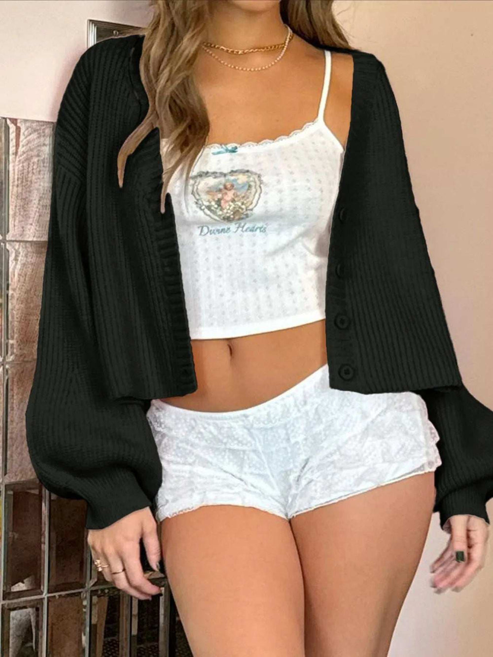 Button-Up Drop Shoulder Cardigan - Trendsi - Flyclothing LLC