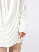 Ruched Long Sleeve Mini Dress - Trendsi - Flyclothing LLC