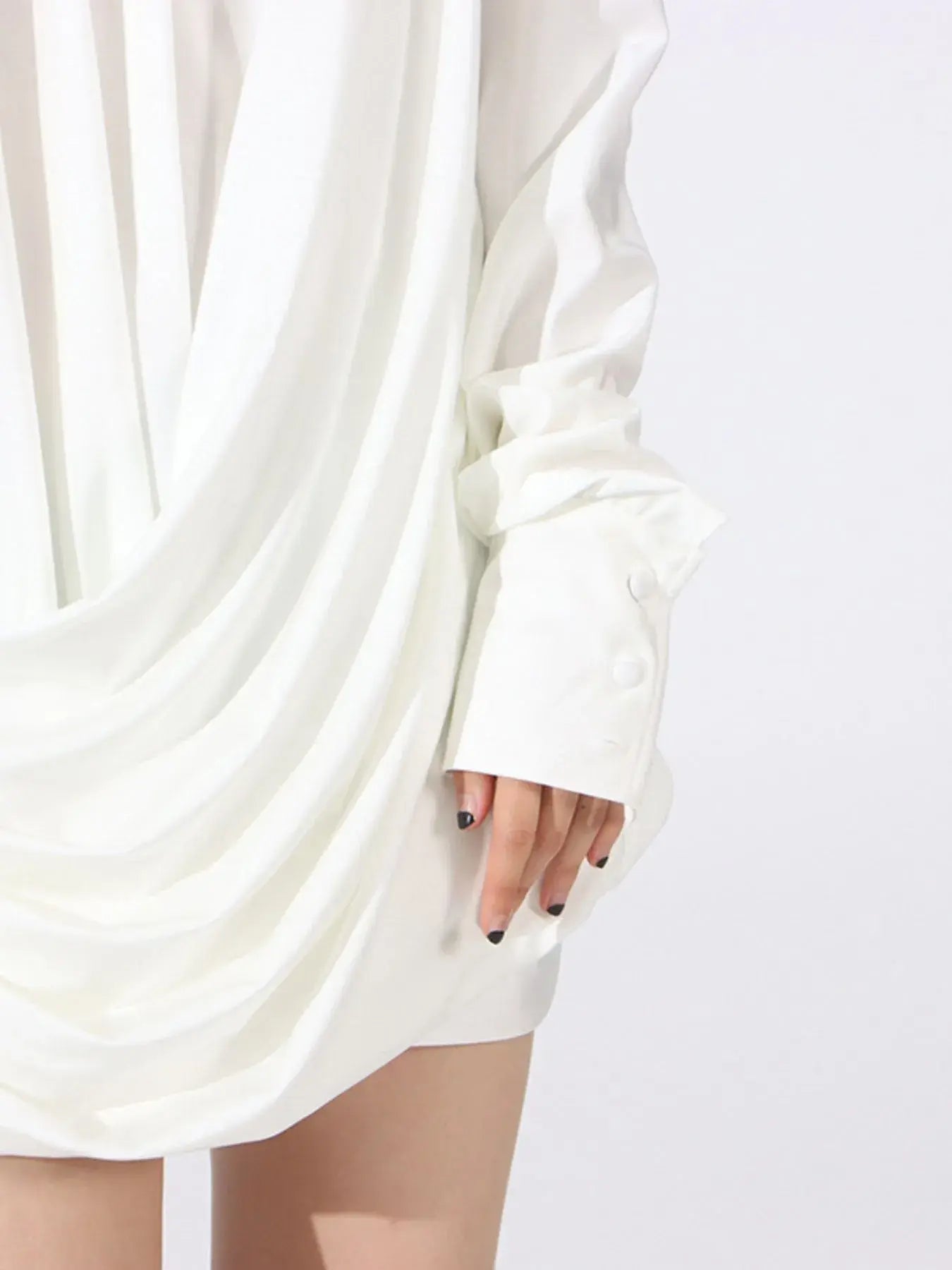 Ruched Long Sleeve Mini Dress - Trendsi - Flyclothing LLC