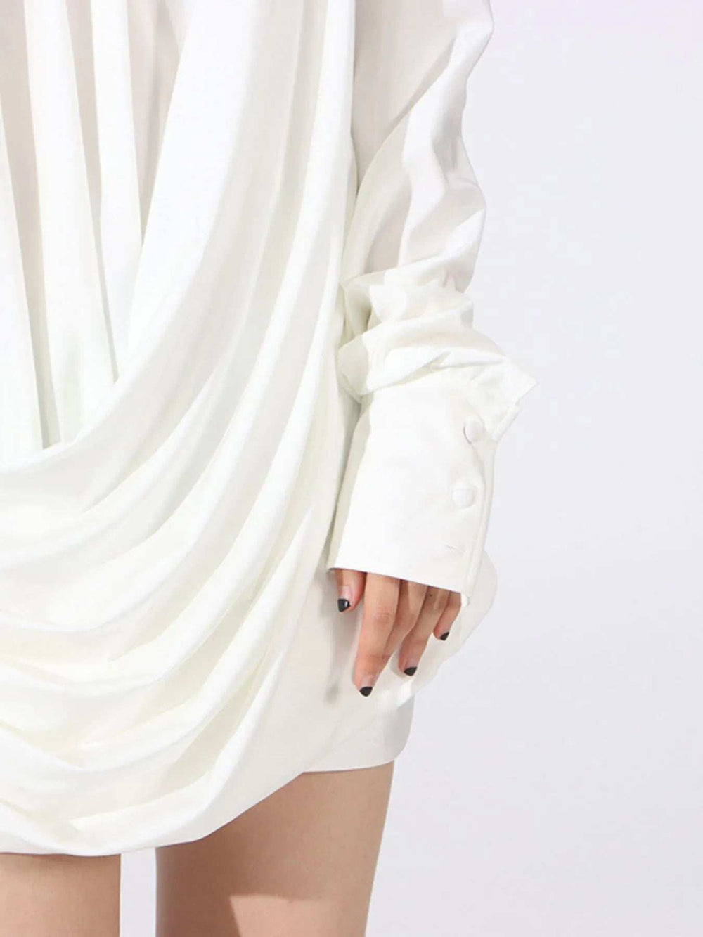 Ruched Long Sleeve Mini Dress - Trendsi - Flyclothing LLC