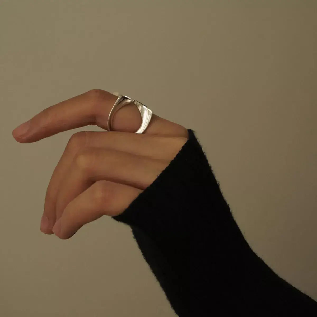 Stainless Steel Crisscross Open Ring - Trendsi - Flyclothing LLC