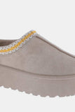 Weeboo Platform Embroidered Trim Slip-On Boots - Trendsi - Flyclothing LLC
