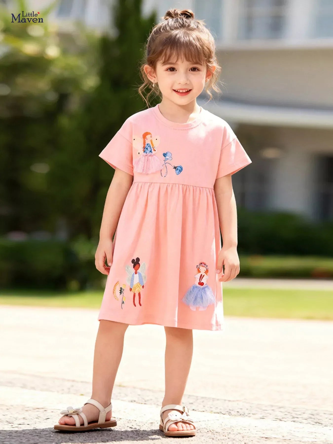 Children's Fairy Short Sleeve Dress - Trendsi - Flyclothing LLC