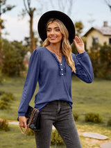 Puff Sleeve Ruffle Trim Blouse - Trendsi - Flyclothing LLC