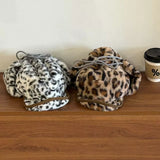 Leopard Print Faux Fur Trapper Hat - Trendsi - Flyclothing LLC