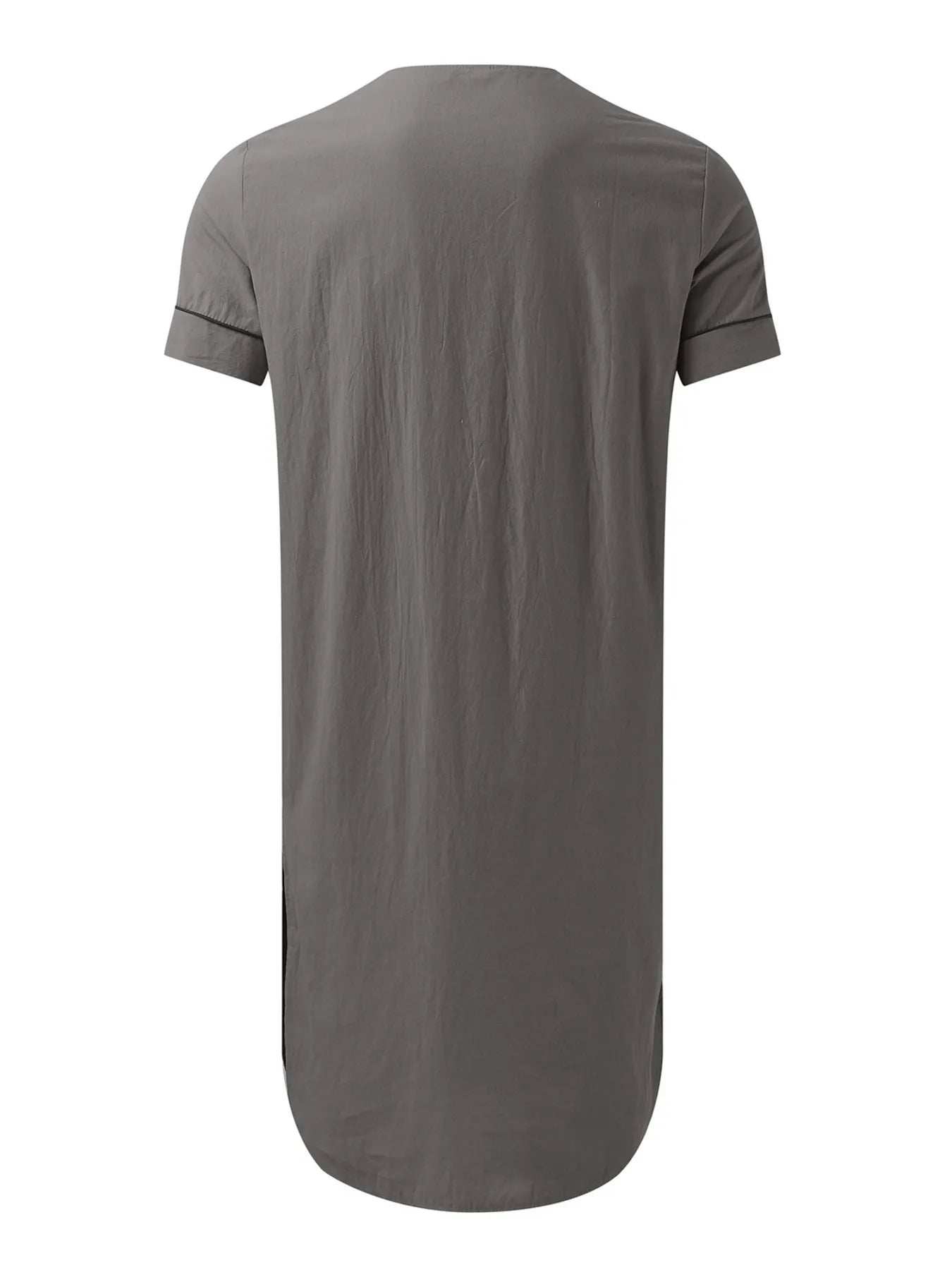 Men's Full Size Button Detail Short Sleeve Lounge Dress Plus Size - Trendsi - Flyclothing LLC