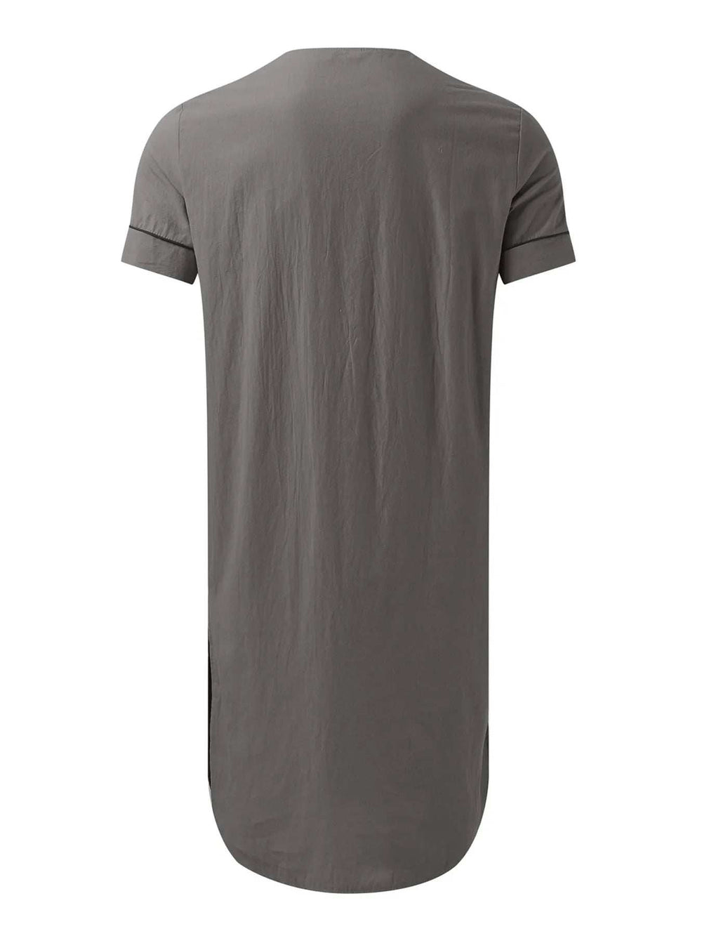 Men's Full Size Button Detail Short Sleeve Lounge Dress Plus Size - Trendsi - Flyclothing LLC