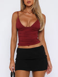 Ruched V-Neck Cami - Trendsi