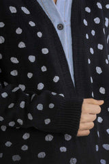 Umgee Polka Dot Open Front Drop Shoulder Cardigan - Trendsi - Flyclothing LLC