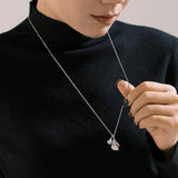 Stainless Steel Water Drop Shape Pendant Necklace - Trendsi - Flyclothing LLC