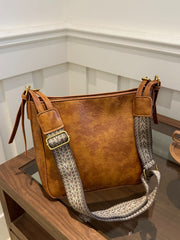 PU Leather Adjustable Strap Crossbody Bag with Pouch - Trendsi