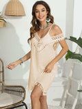 Tassel Scoop Neck Wide Strap Cover-Up - Trendsi - Flyclothing LLC
