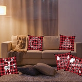 Merry Christmas Cushion Cover 45cm Elk Santa Claus Short Plush Sofa Pillow Cover Home Decor Pillowcase Christmas Decoration - My Store - Flyclothing LLC